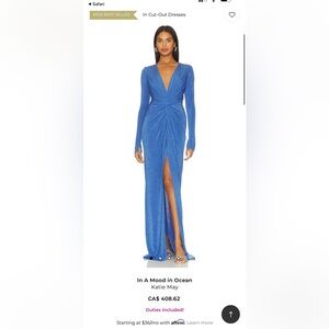 Kate May In A Mood in Ocean Gown Size M